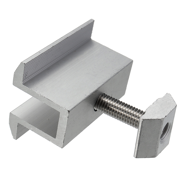 Morsetti per montaggio su pannello solare Accessori solari in alluminio Morsetto centrale