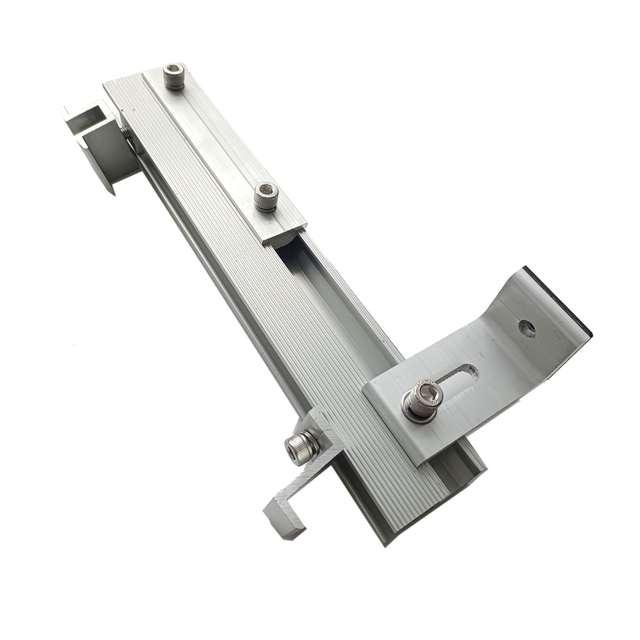 Kit di montaggio per pannello solare con guida in alluminio regolabile con modello M1-M25 include morsetto solare