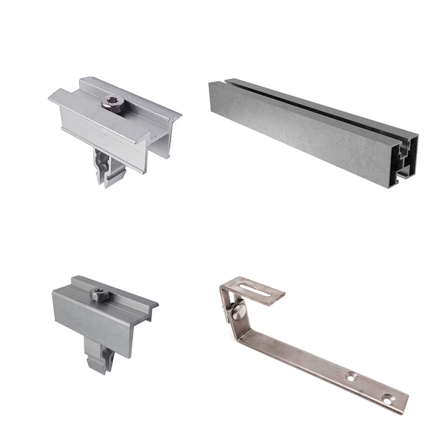 Staffa di montaggio del pannello solare con gancio del tetto in piastrelle per struttura di montaggio del tetto per l'asfalto per l'asfalto 