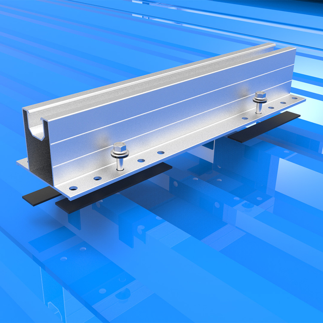 Kit di staffa a scaratura a montaggio per montaggio solare in alluminio Mini Rail per il sistema di montaggio del tetto in metallo