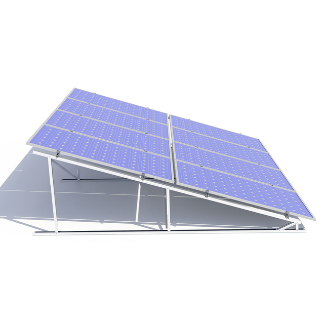 Sistema del pannello di energia solare Kit pannelli a potenza solare del tetto piatto con modulo fotovoltaico inverter 