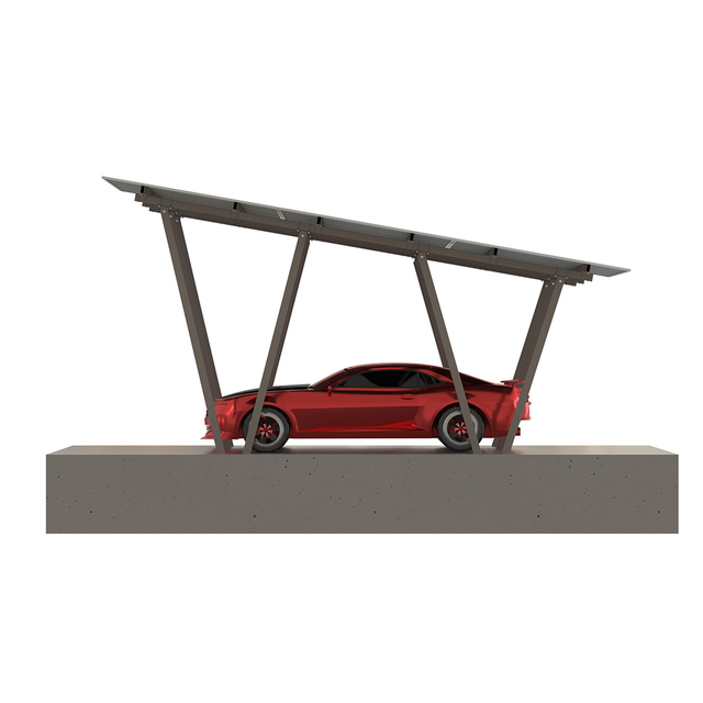 Pannello solare Tipo W Sistema di montaggio solare per posto auto coperto con quattro colonne