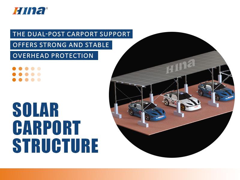 Sistema di montaggio per posto auto coperto solare a doppia colonna – Struttura per posto auto coperto fotovoltaico ad alta resistenza