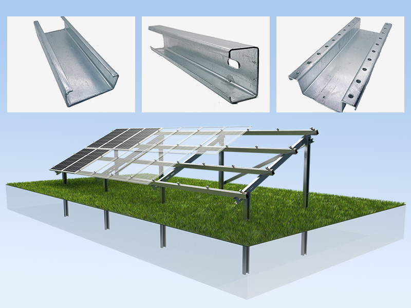 Sistema di supporto per canali in acciaio: soluzione di supporto solare a scenario completo