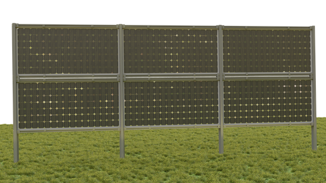  Sistema di pannelli solari verticali con struttura di montaggio a terra solare