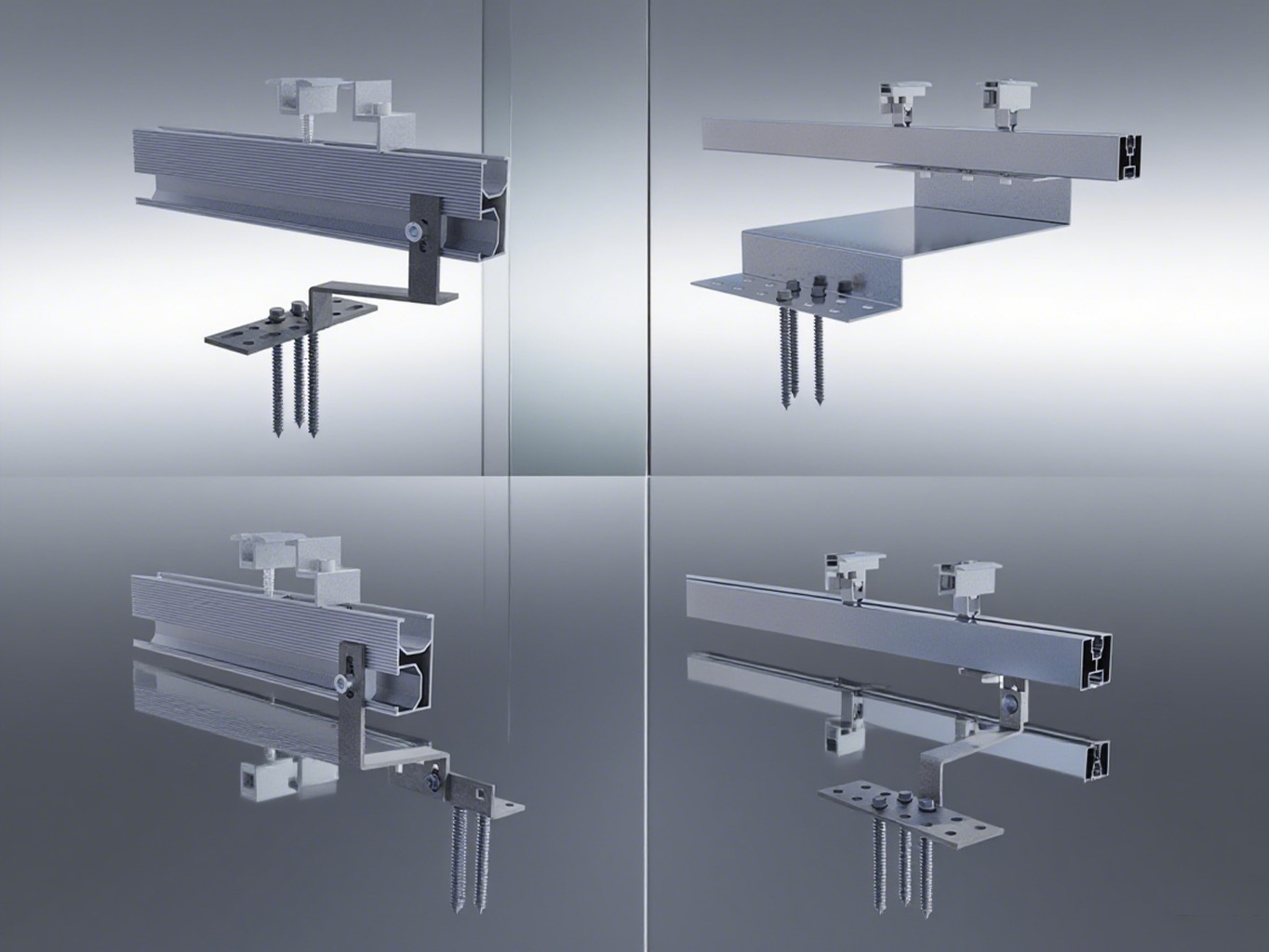 Accessori in alluminio per il sistema di pannelli solari