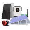 Sistema del pannello di energia solare Kit pannelli a potenza solare del tetto piatto con modulo fotovoltaico inverter 