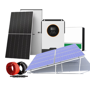 Sistema del pannello di energia solare Kit pannelli a potenza solare del tetto piatto con modulo fotovoltaico inverter 