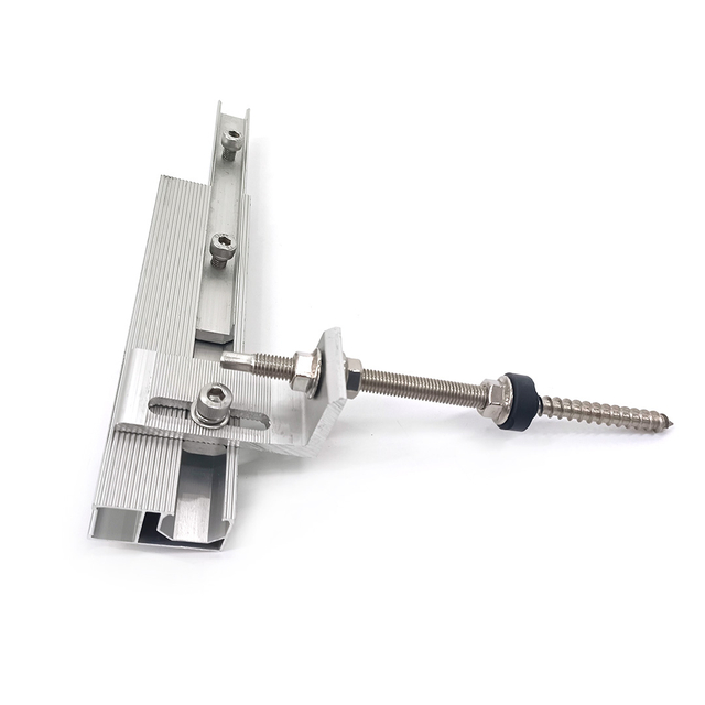 Accessori per il montaggio in metallo Staffa per piede a L in lega di alluminio per montaggio sul tetto solare