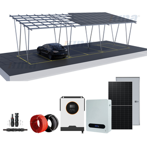 Kit di montaggio a terra per auto coperto del pannello solare con batteria del modulo fotovoltaico per la struttura solare di parcheggio