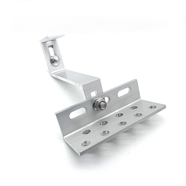 Gancio per tetto in tegole solari in alluminio per montaggio su pannello solare regolabile