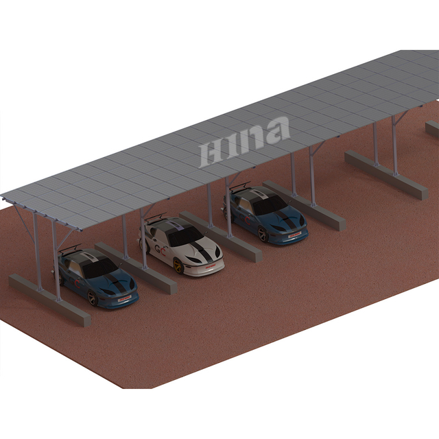  Struttura di montaggio per energia solare Sistema di montaggio per posto auto coperto solare multi-colonna