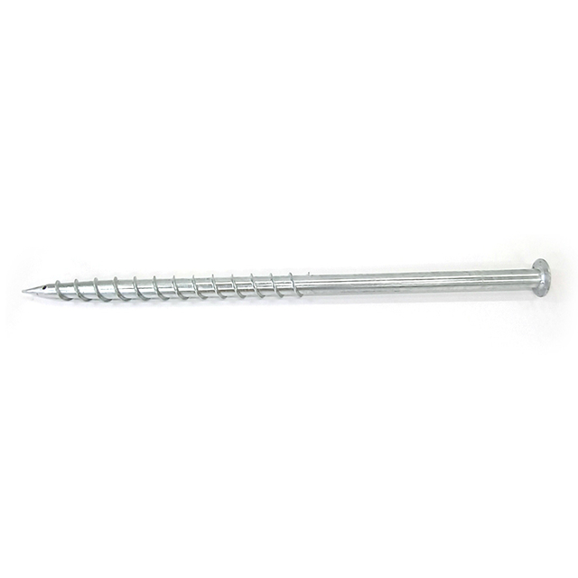 Ancoraggio di terra per fondazione su pali a vite con flangia rotonda per sistema di montaggio fotovoltaico a pannello solare