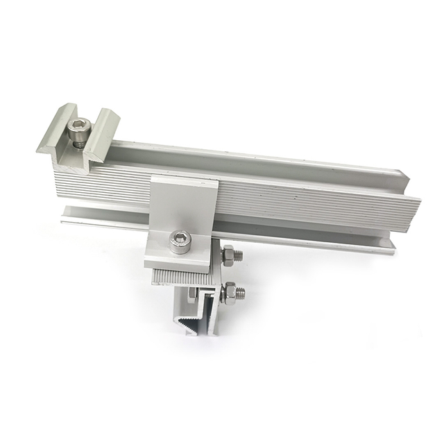 Montaggi metallici a energia solare Montaggio staffa solare con morsetto per tetto in alluminio