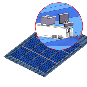 Soluzione di rotaia in alluminio per sistema di alimentazione solare del tetto in metallo trapezoidale