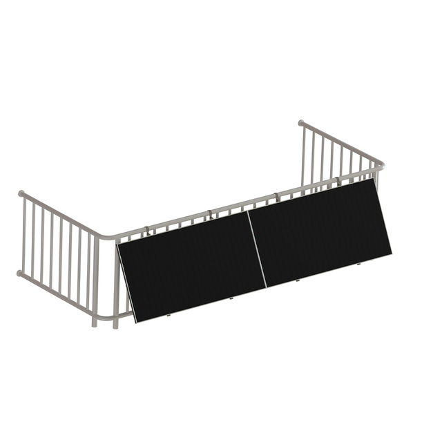 Sistema solare per balcone a 2 pannelli con montaggio su balcone, facile installazione, con microinverter da 800 W
