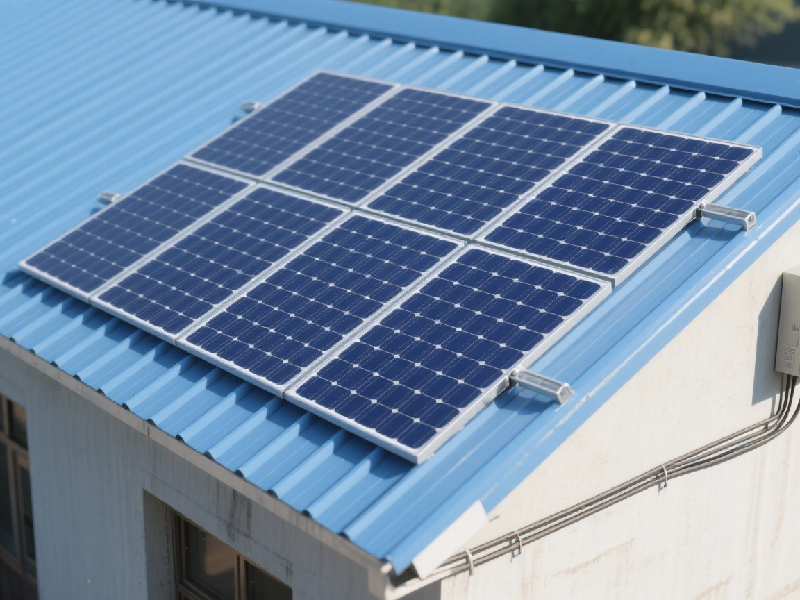 Diversi metodi di installazione di staffe fotovoltaiche sui tetti delle piastrelle metalliche