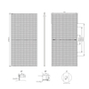 Modulo fotovoltaico commerciale su larga scala con pannello solare ad altissima potenza da 595 W